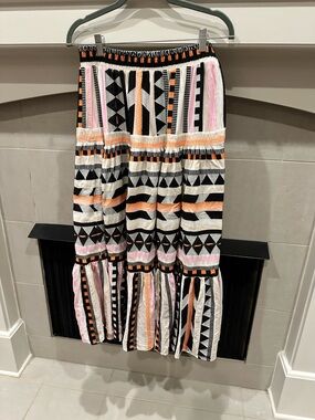 Like New Devotion TWINS Geometric Tiered Maxi Skirt